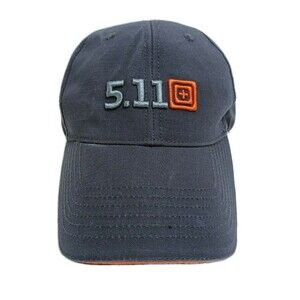 5.11 Tactical Strapback Hat Cap Gray Orange 2014 Adjustable Ripstop Be Ready
